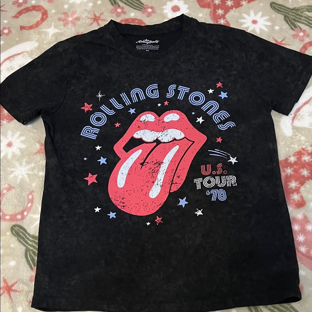 The Rolling Stones Kids Black and Red Tour Tee
